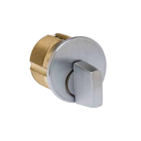 Ilco 1 1/8" Thumb-Turn Mortise Cylinder, Standard Cam, Satin Chrome ILCO-7181TK1-26D